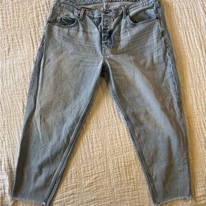 Old Navy High Rise Slouchy Taper Light Wash Size 16 Women